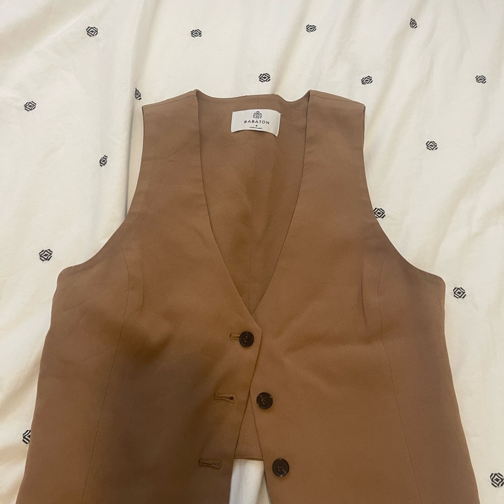 Babaton Tan Sleeveless Vest